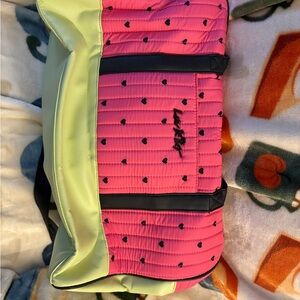 Betsey Johnson Pink and Lime Tote